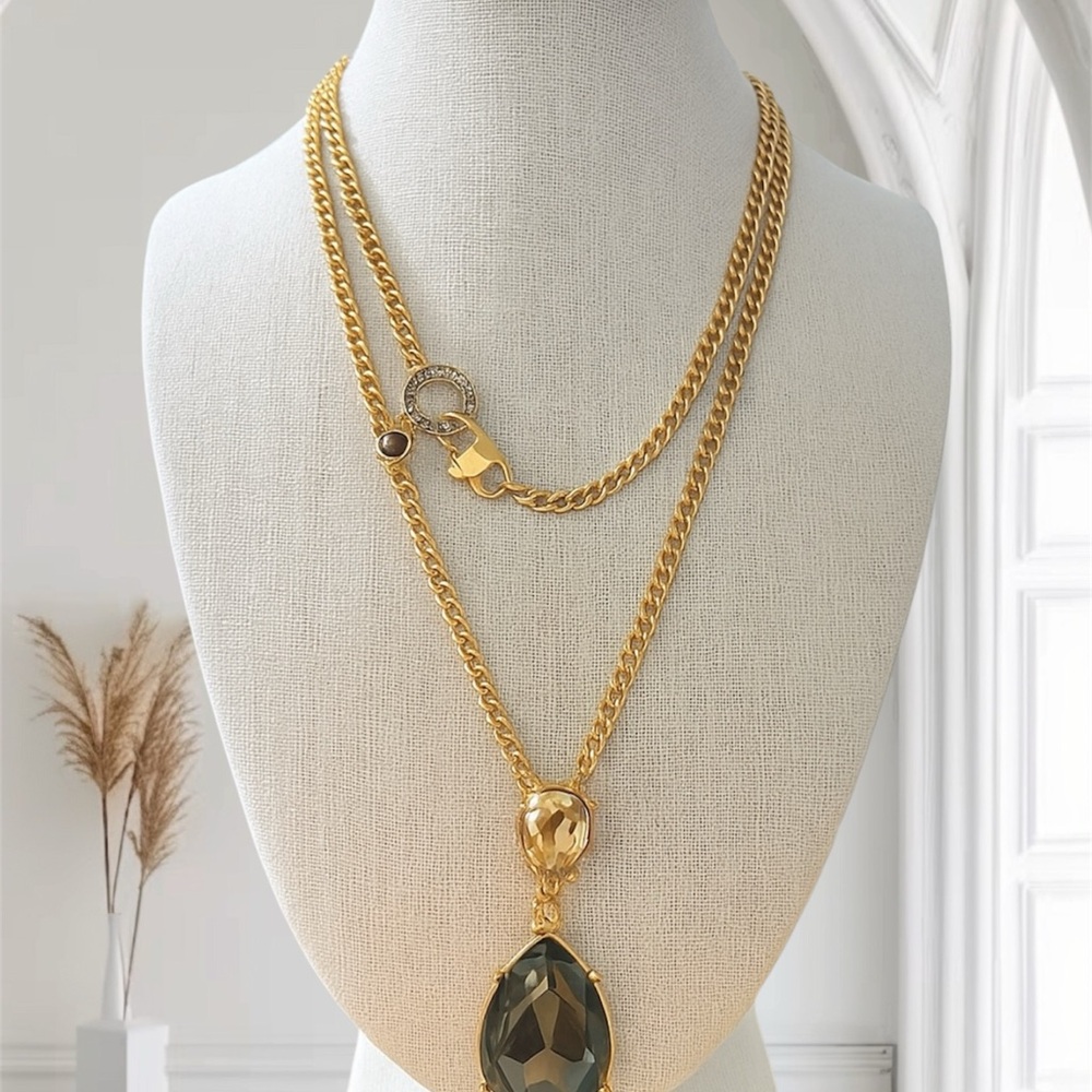 Judith Leiber Goldtone Multi Stone Necklace
